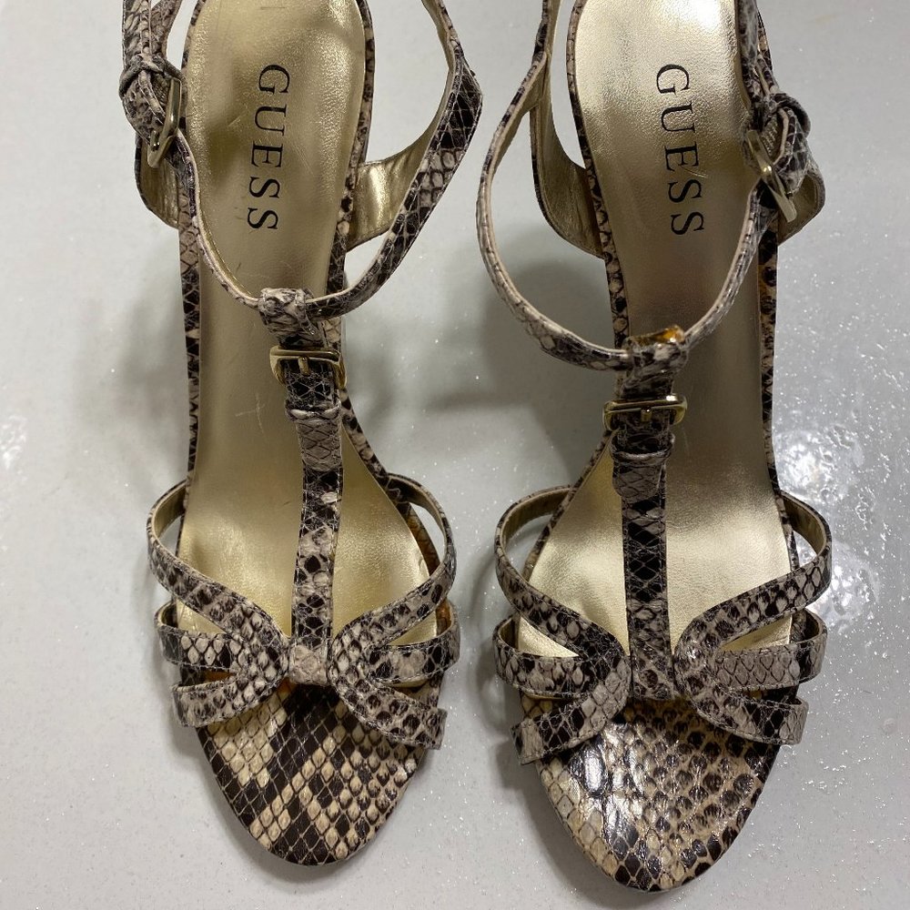 Guess Snake Print High Heel Shoes